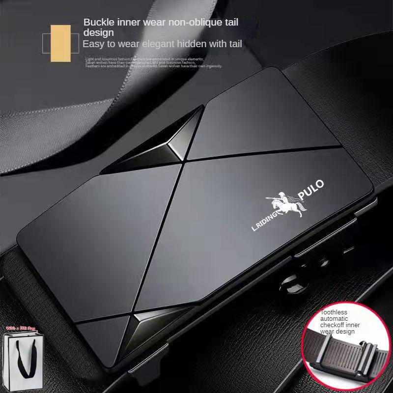 Мужской ремень с автоматической пряжкой, повседневный деловой модный новый мужской универсальный брючный ремень из натуральной воловьей кожи