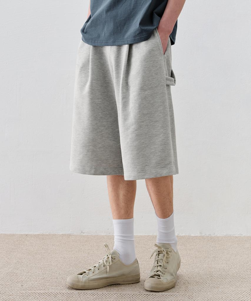 DRAW FIT Robust Long Bermuda Sweatpants [M.Grey]