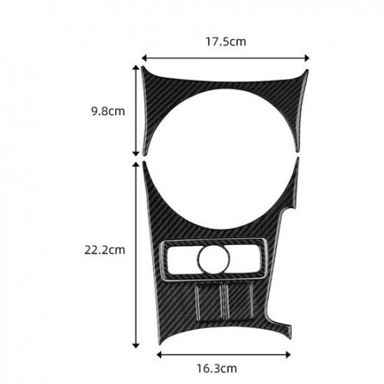 1set Carbon Fiber Car Gear Shift Panel Cover Trim For Mazda RX-8 2004-2008 LHD