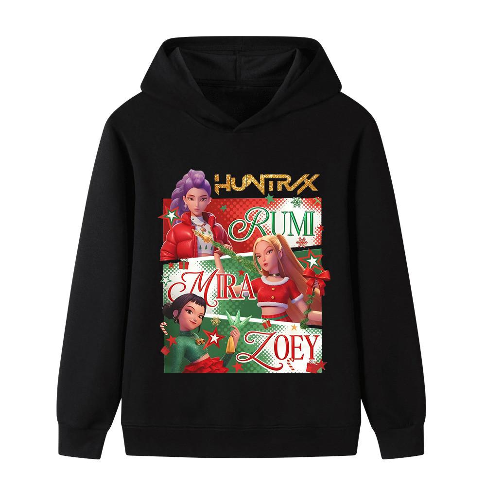 B1264 Детская толстовка с длинным рукавом для мальчиков и девочек, Рождество, Новый год, K-pop, Руми, Зои, Мира, принт