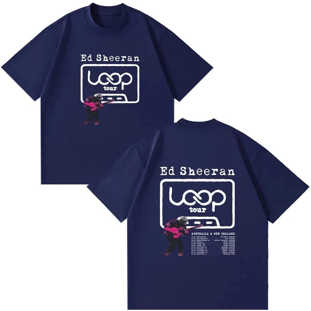 Эд Ширан Loop Tour Австралия и Новая Зеландия 2026 Тур Мерч Футболка Мужская Женская Модный Стиль Топы Харадзюку Оверсайз Стиль Одежда