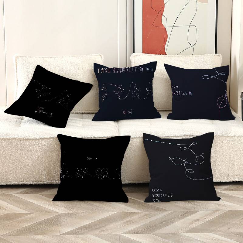 Love Yourself Flower Office Cushion Pillowcase Car Cushion Cover45X45Cm Lumbar Pillowcase Sofa Pillowcover