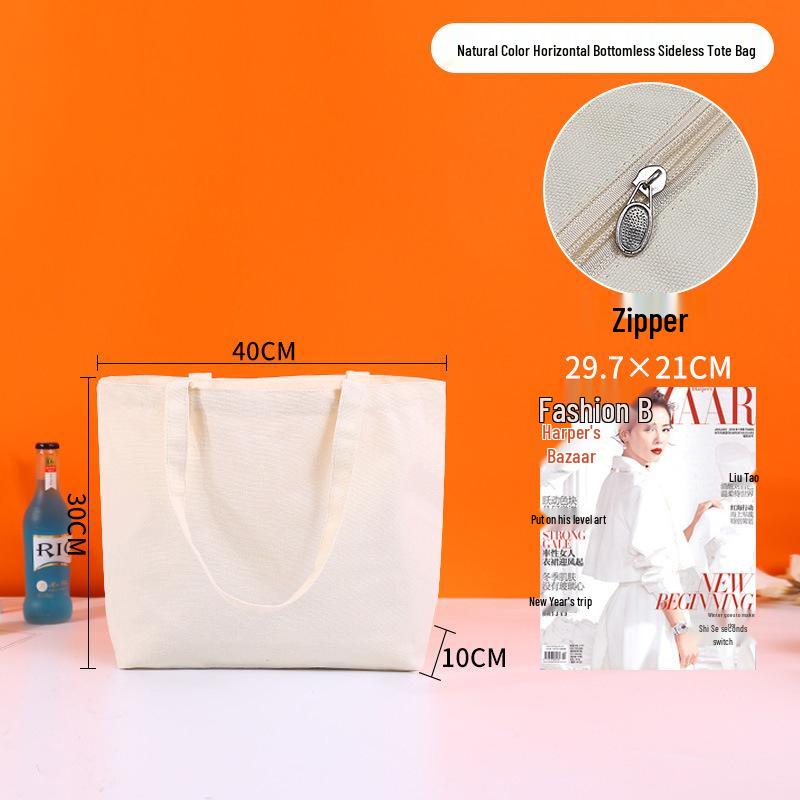 Высококачественная холщовая сумка-тоут с индивидуальным логотипом - Белая, Пустая, Персонализированная печать