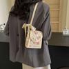 Flower Pattern Straw Crossbody Bag Small Cute Summer Bag Sweet Lovely Woven Handbag  Shopping