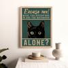 Mental Funny Black Cat Vintage Poster Interesting Bathroom Canvas Painting Women's Bathroom Prints Bathroom Walls