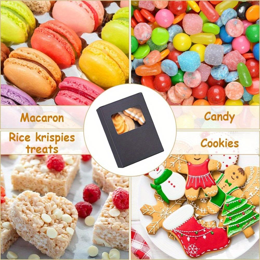 20 шт. Мини-коробка из крафт-бумаги с квадратным окошком, упаковочные коробки для мыла, подарочная коробка из крафт-картона для домашнего мыла, угощения, выпечки, конфет