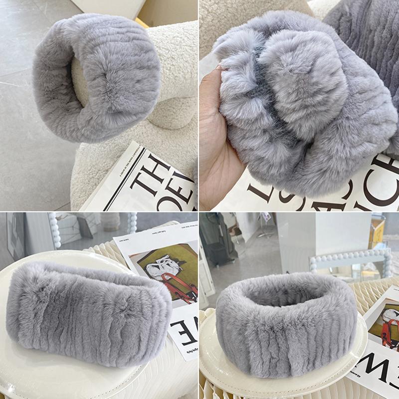 Ew зимний уличный женский шарф из натурального меха кролика рекса, шарфы из натурального густого меха, российские теплые повязки на голову из 100% натурального меха кролика рекса