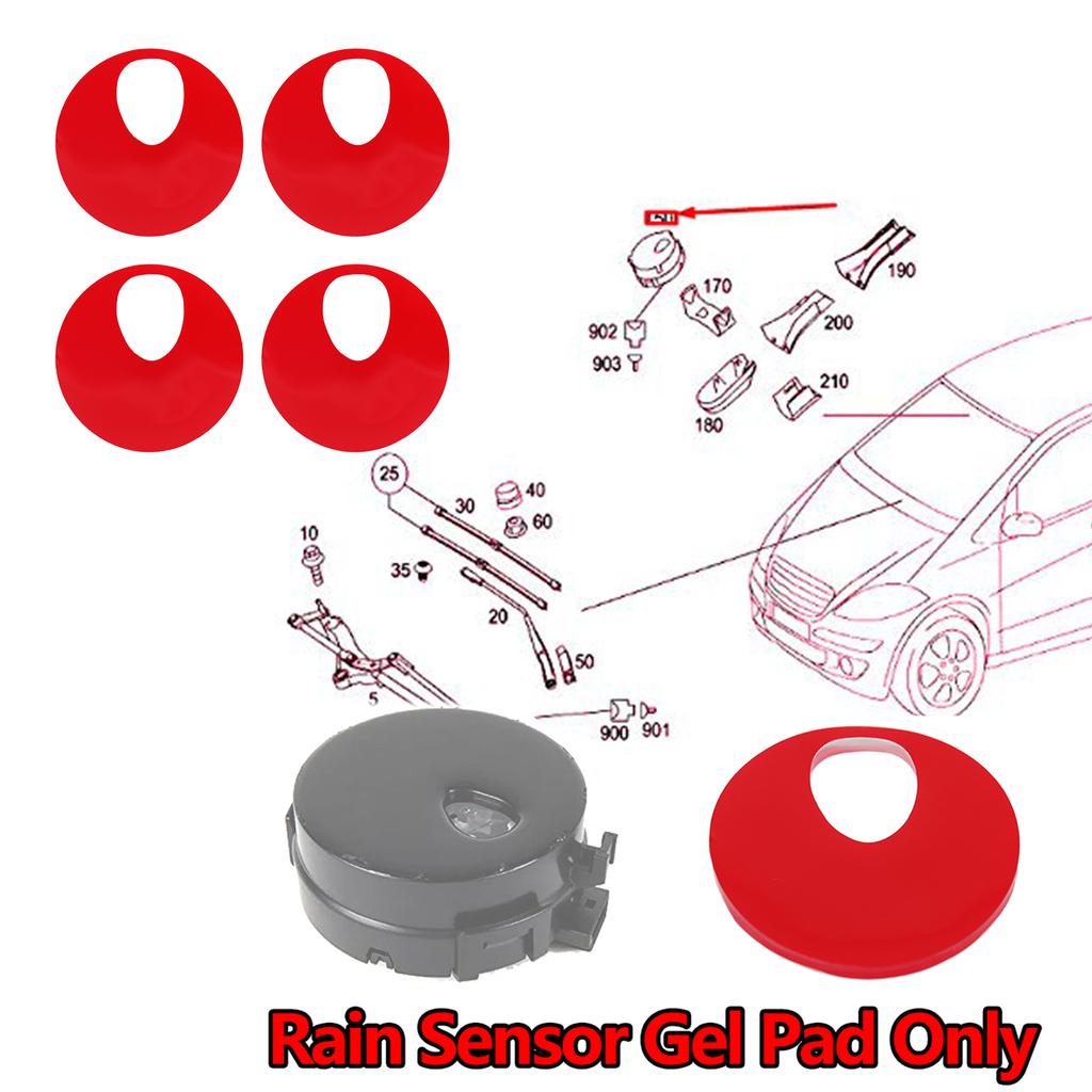 4X гелевая накладка с датчиком дождя и света для Nissan Qashqai J10 Dualis, клейкая пленка, силиконовая наклейка, лента для ремонта чипов ветрового стекла 06-2014