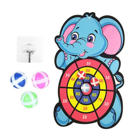 Animal Dart Board for Kids Safe Sticky Ball Indoor Outdoor Fun Coordination Concentration Game Family Party Toy Gift