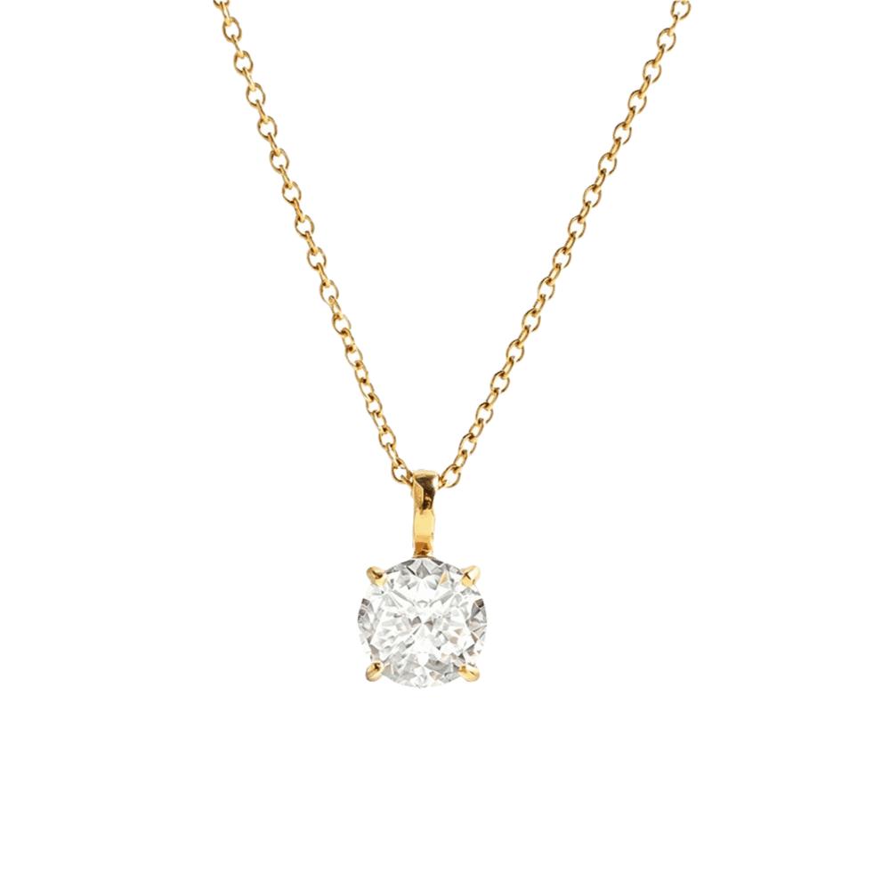 PVD Plated Geometric Pendant Necklace Waterproof Heart Pendant Necklace Party Wear
