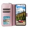 For Samsung Galaxy S26+ Case 9 Card Slots Zipper Pocket PU Leather Phone Cover with Wrist Strap