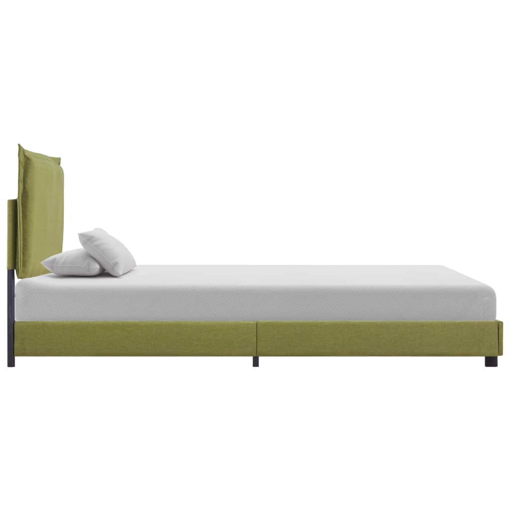 Bed Frame in Green Fabric 90 x 200 cm