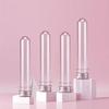 50ml Cylindrical Refillable PET Test Tube Bottle Clear Plastic Vial for Laboratory Sample Small Liquid Storage