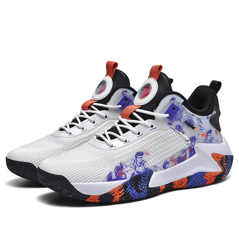 Новые баскетбольные кроссовки мужские спортивные и повседневные кроссовки с плетеным ворсом, мужские кроссовки большого размера 47 48 дышащая сетка легкие амортизирующие кроссовки