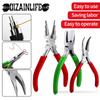 DIY Jewelry Making Set Flat Nose Needle Rolling Pliers DIY Long Needle Round Nose for Jewelry Beading Making Restoration Tool