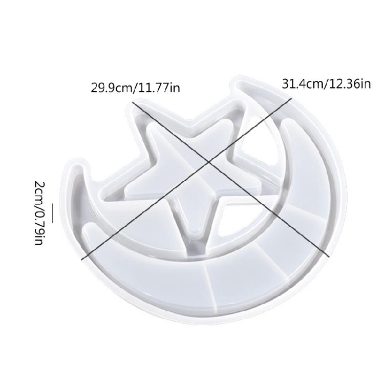 Soap Dish Mold Moon Star Silicone Moulds for Resin Casting Dish Jewellery Tray