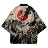 Summer Japanese Style Anime Dragon Print Cosplay Yukata Top Adult Traditional Samurai Loose Kimono Cardigan for Men Women