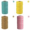 Decorative Two-Strand Cotton String Color Woven DIY Tapestry Rope Christmas Gift