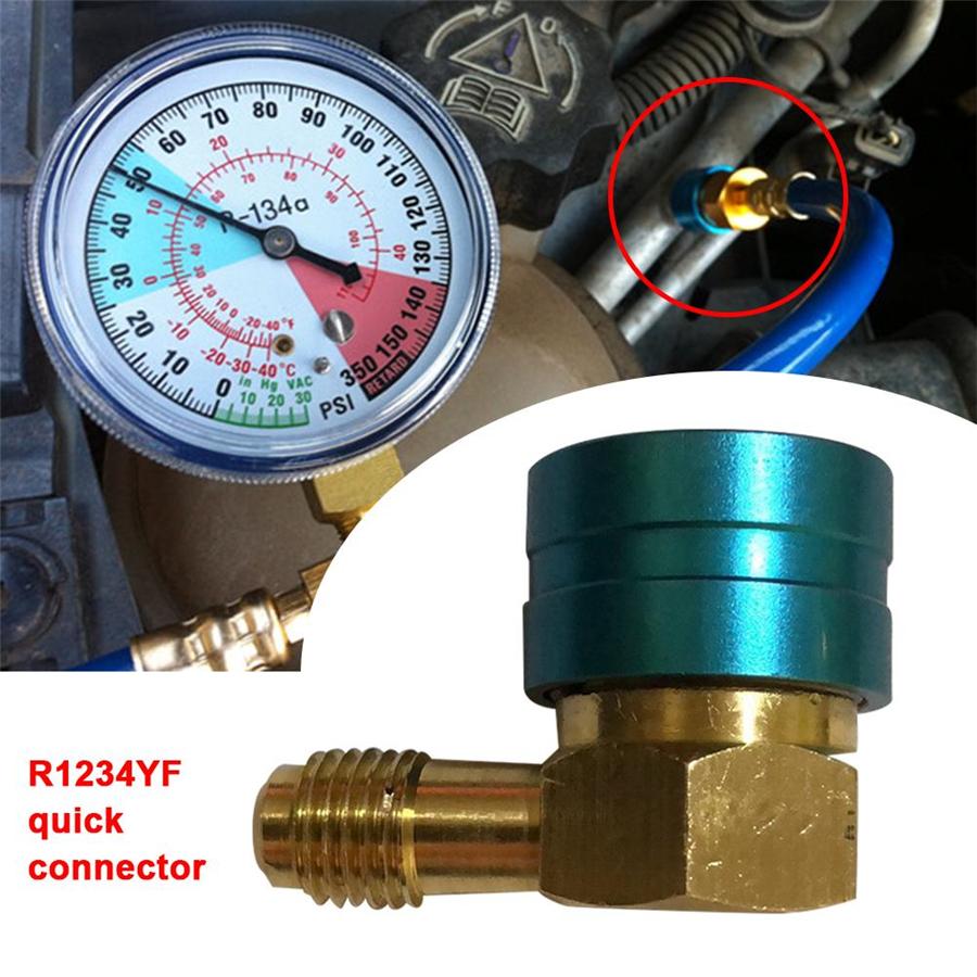 1x 90 Degree R1234YF To R134A Low Side Coupler Adapter Car Air Conditioning Kit
