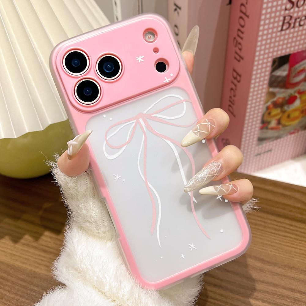 Красивый бант подходит для чехла для мобильного телефона iPhone17promax 2-в-1 Apple 16 нишевый 15 фабрика волос