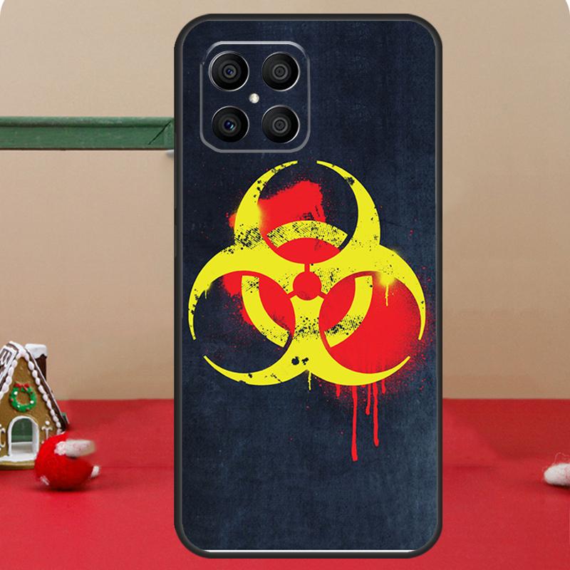 Логотип-символ биоопасности Чехол для Honor Magic 6 7 8 Pro Honor 400 200 70 90 Lite X8c X8b X9a X9b X9c X9d Win RT Чехол
