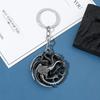 Thrones Key Chains Dragon Badge KeyChain Pendant Keyring llaveros of Movie Gifts for Friends