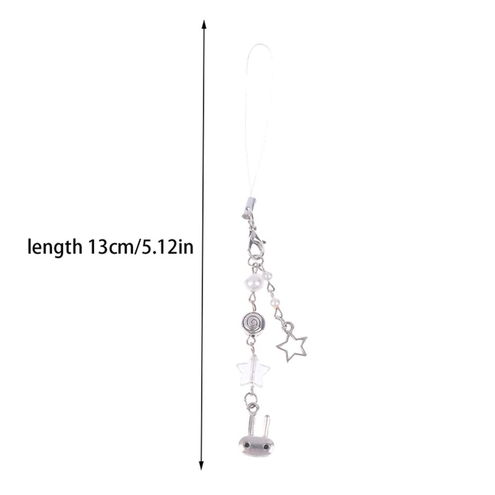 Подвесная веревка Y2k цепочка для сотового телефона милая девушка бисерный брелок кибер кролик телефон брелок сумка брелок