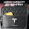 Car Sticker Tesla Leather Car Seat Storage Bag Chair Back Water Cup Tissue Box For Tesla Model 3 Y S X Roadster Bonina Coil Acce