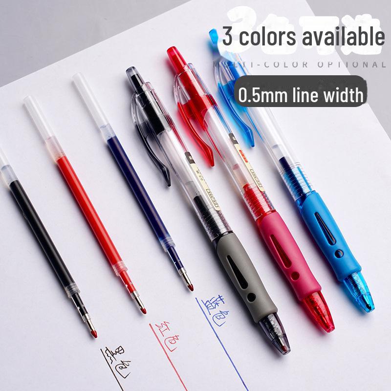 GP1008 Быстросохнущая черная гелевая ручка 0,5 мм - большой емкости, пулевидный наконечник для офисных подписей