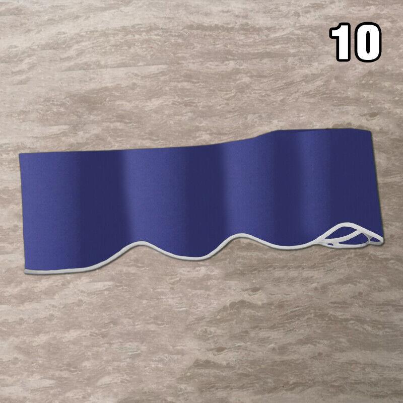 Waterproof Wavy Valance Sun Shade Canopy Patio Awning Store Banner Replacement Durable Sunshade Canopy Cloth Gray Beige Strips