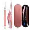 Светодиодный набор инструментов для чистки ушей, ушной пинцет, набор ухочисток с металлической коробкой для хранения, уход за ушами