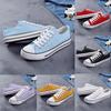 Canvas Shoes Female Korean Version of The Evergreen Color Canvas Shoes Flat Female Students Single Shoes Candy Color Pink Cloth Shoes