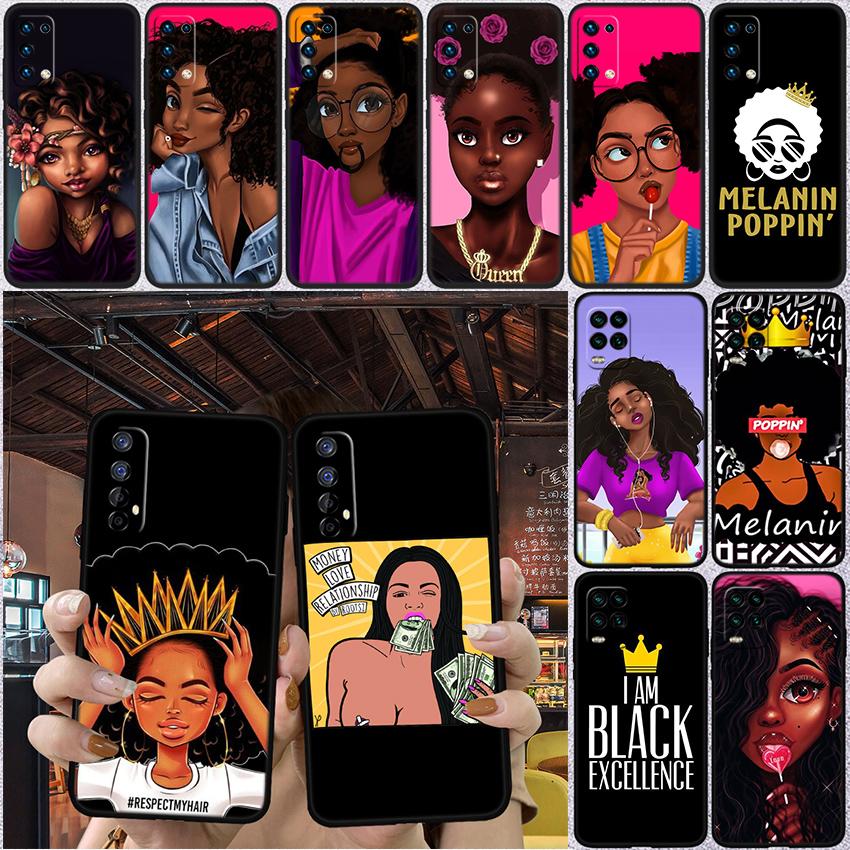 RP57 Poppin Black Girl Case for Samsung M06 M15 M16 M35 M55 M56 A36 A42 A50 A50S A51 A52 A32 A33 A05 A05S A06 A16 A20
