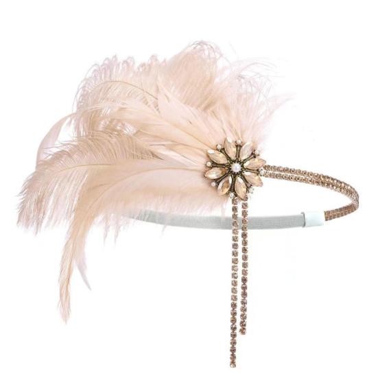 1920s Jewelry Set Headband Gloves Earrings Set Sparkling Earrings Headwear with Sequins Beads Role-Playing Accessories