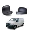 Комплект из 2 штук черных крышек боковых зеркал, правая и левая, для Volkswagen Transporter T5 2003-2010, Caddy 2004-2012, OEM 7H1857527A 7H1857528A