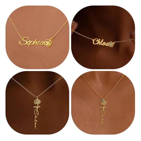 Ожерелье с цветком месяца рождения для женщин, ожерелье с подвеской в виде цветка, ожерелье с цветком месяца рождения, подарок на День матери, день рождения для мамы, сестры, лучшей подруги, ее