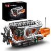 Mould King 10200 Technology Truck Engine Block Toy Engine Clamp Block with Motor and Collectible Model Gift for Set, 3070-Piece Transmission,