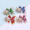 Goldfish Brooch Rhinestone Decor Gradient Contarst Color Realistic Fish Shape 3D Colorfast Stainless Luxury Coat Sweater Hat Bag Decoration