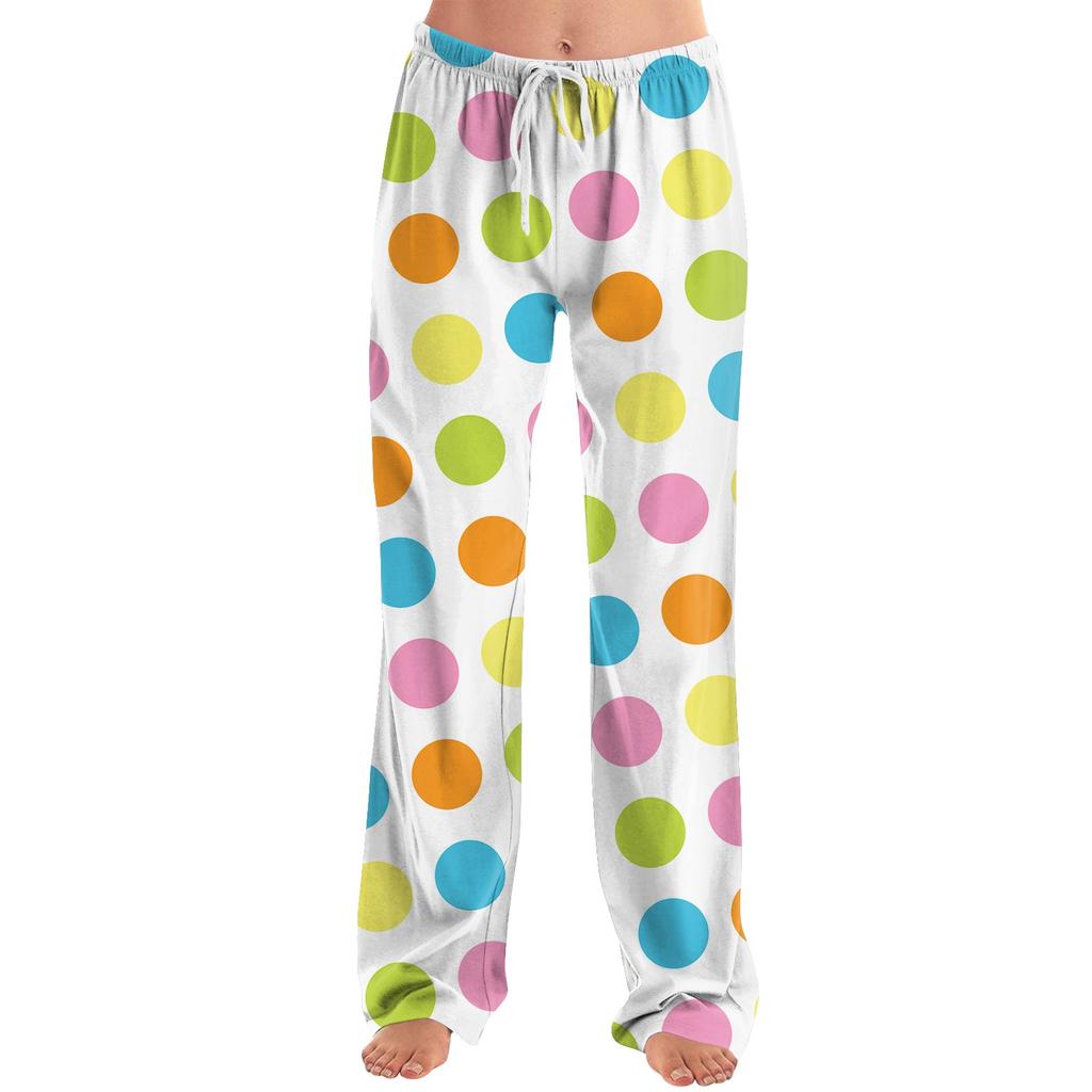 Женские модные свободные повседневные брюки с пасхальным принтом