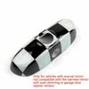 Black Checkered Pattern Rear View Mirror Cover For 14-21 BMW MINI Cooper F56 F55