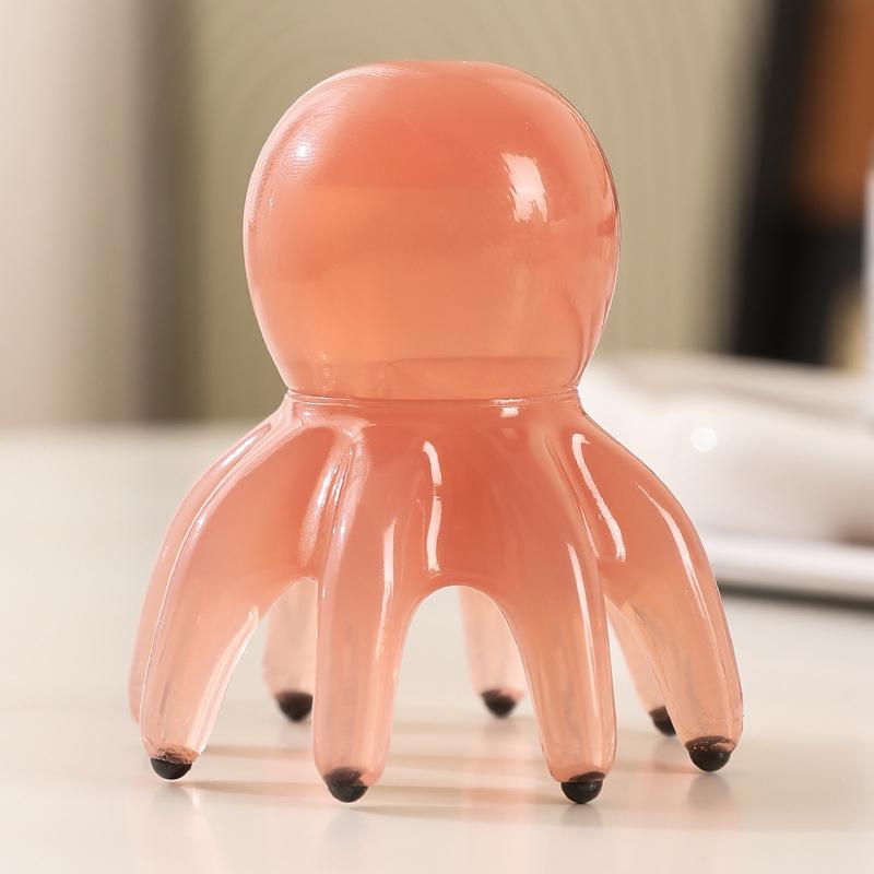 Portable Jade Octopus Comb Gua Sha Scalp Therapy Tool for Relaxation And Hair Care - Octopus Design
