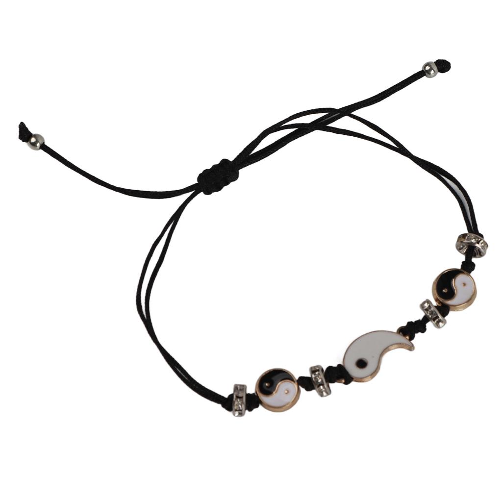 1 пара браслетов Тай Чи, нейлоновый тканый регулируемый браслет Инь Ян пара, декоративный браслет