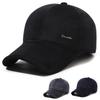 Men'S Hat Simple Warm Cap Middle-Aged And Elderly Piled Thick Cotton Hat Outdoor Ear Protection Baseball Cap