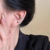 Многослойный циркониевый клипс на ухо без прокола, Женские серьги-клипсы легкой роскоши, Высококачественные, Серьги-клипсы в холодном стиле