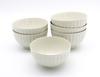 Mino Ware Japanese Style Cafe Series Chrysanthemum Pattern Tea Bowls White Set of 6 X W12 X (Size H6.8 D12cm)