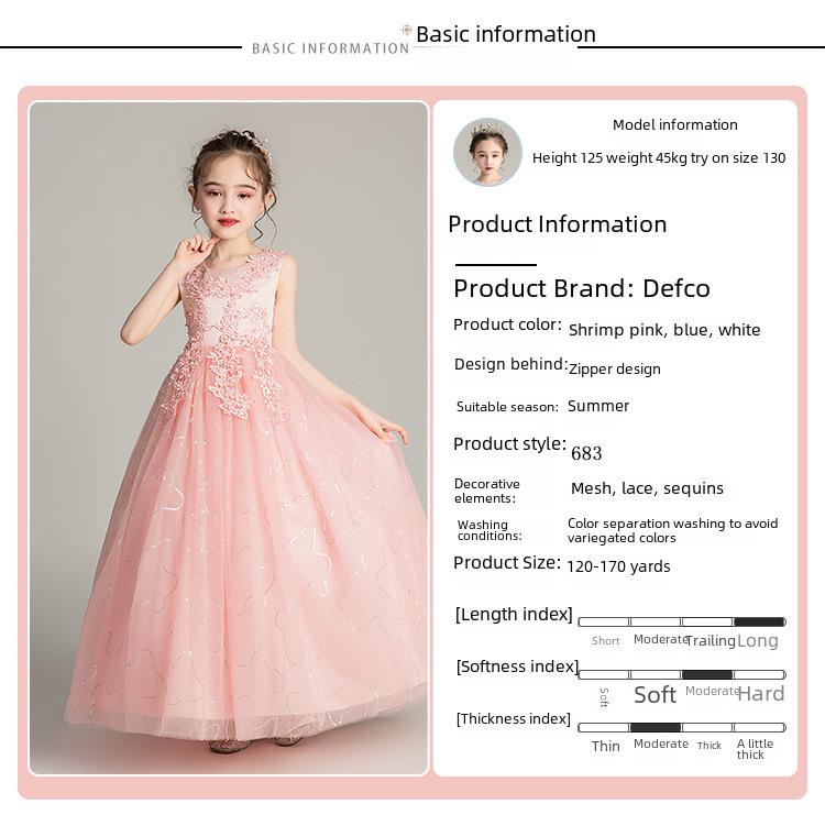 High-End Flower Girl Princess Tutu Dress for Weddings and Performances