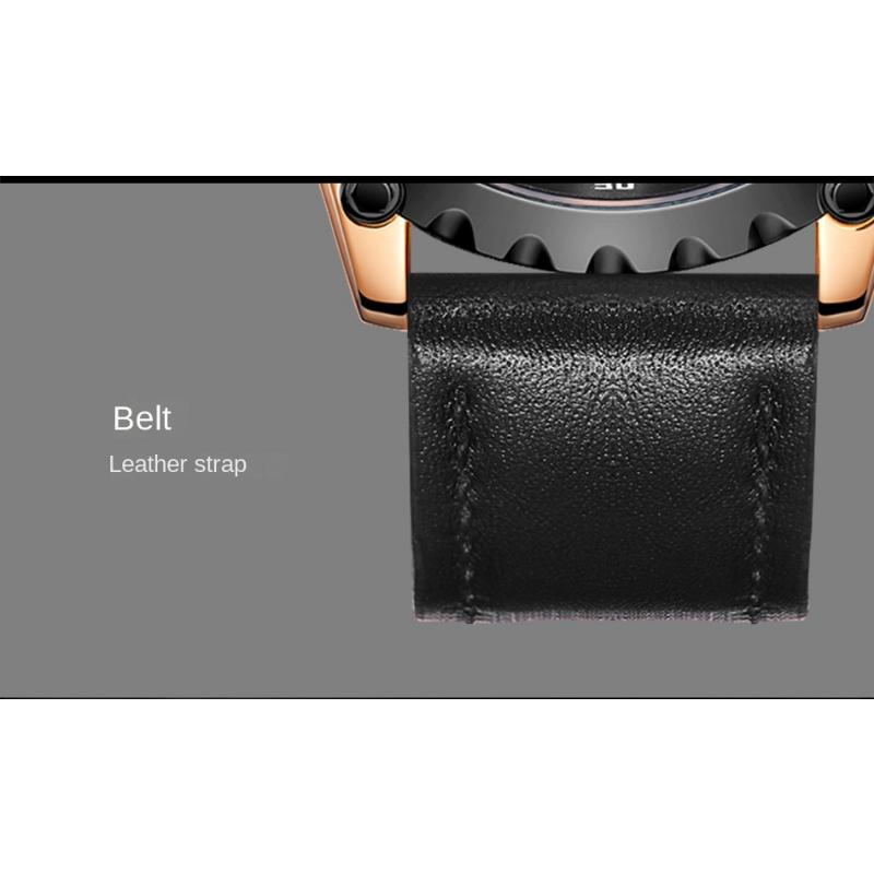 WWOOR Мужские часы с кожаным ремешком, повседневные деловые мужские часы, водонепроницаемые модные кварцевые мужские часы