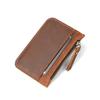 1156 Crazy Horse Leather Coin & Card Holder - Slim, Portable, Genuine Leather Wallet