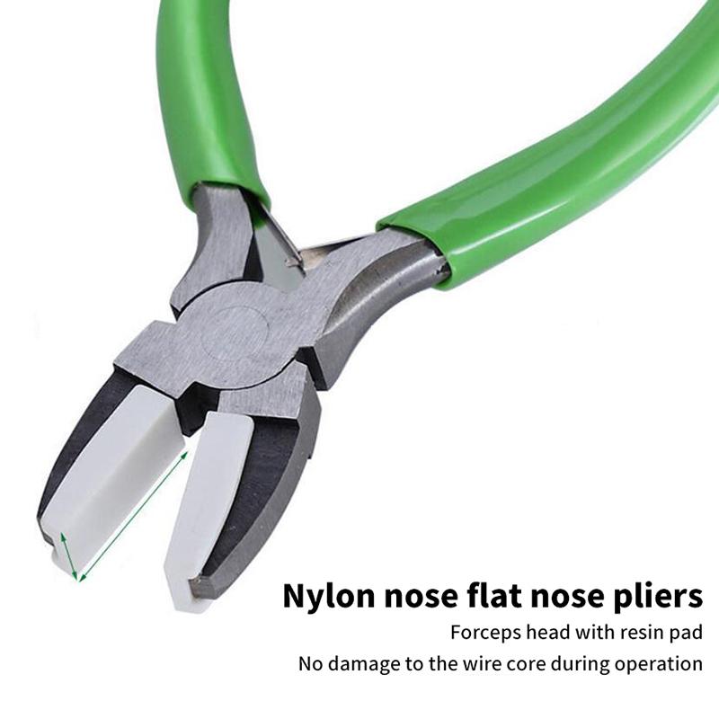 Зеленые плоскогубцы с плоскими губками, черные 6 в 1 круглогубцы для обмотки проволоки, изготовления ювелирных изделий, прочные диагональные плоскогубцы