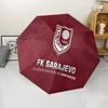 Автоматический зонт FK Sarajevo1946 с принтом, 8 спиц, железный каркас, пластиковая ручка, подходит для путешествий на открытом воздухе и на каждый день, идеальный подарок